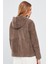 Rosy Kadın Vizon Oversize Süet Deri Ceket 24SGE518510 4