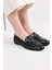 Siyah Tokalı Kadın Loafer 1