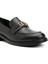 Siyah Kadın Deri Loafer 93332 6