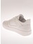 Beyaz Kadın Deri Sneaker 22416 A 5