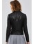 Bella Kadın Siyah Slim-Fit Biker Deri Ceket 23WGD5106U4 4