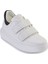 Beyaz-Siyah Kadın Deri Sneaker K3422734 2