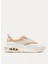 Beyaz-Altın Kadın Deri Sneaker 12306001230 1