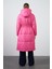 Pembe Uzun Puffer Mont 5