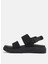 TB0A61N4EK41-GREYFIELD Sandal Backs Siyah Deri Kadın Sandalet 2