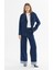 Apolet Detaylı Oversize Lacivert Denim Ceket 1