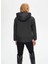 Antrasit Kadın Comfort Fit Kaban U69424 5