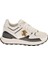 Beyaz-Siyah Kadın Deri Sneaker 20623A 1