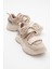Lulen Bej Rose Sim Yazılı Cırtlı Kadın Spor Sneakers 1
