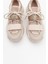Lulen Bej Rose Sim Yazılı Cırtlı Kadın Spor Sneakers 2