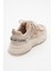 Lulen Bej Rose Sim Yazılı Cırtlı Kadın Spor Sneakers 4