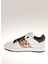 Beyaz-Siyah Kadın Deri Sneaker 20617A 2