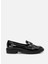 Kadın Rugan Siyah Tokalı Klasik Loafer 1
