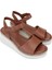 Kadın Hakiki Deri Taba Comfort Sandalet 2