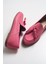 Pembe Kadın Deri Loafer 63-F04 4
