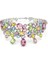 Kolye Gema Choker, Mixed Cuts, Multicolored, Rhodium Plated 1