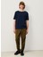 Lacivert Erkek Oversize T-Shirt MGAMI02DE25MARINE 1