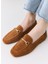 Kadın Deri Taba Tokalı Loafer 1