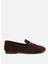 Kadın Deri Kahve Tokalı Loafer 4