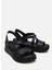Kadın Siyah Comfort Düz Sandalet 4
