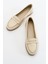 Bej Kadın Deri Loafer 63-F02 4