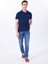 Lacivert Erkek Relaxed Baskılı Polo T-Shirt M5SM-TST1335 2
