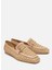 Kadın Bej Hasır Detaylı Tokalı Loafer 2