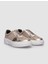 %100 Hakiki Deri Bej Bağcıklı Kadın Sneaker 2