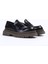 Siyah Kadın Deri Loafer P9101 2