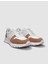 Beyaz-Kahverengi Kadın Deri Sneaker 124656S 2