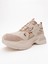 Marron Bej Desenli Kadın Spor Sneakers 4