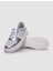 %100 Hakiki Deri Beyaz - Gri Kadın Sneaker 4