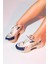 Bej-Lacivert Kadın Sneaker 98-51166 2