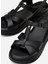 Kadın Siyah Comfort Düz Sandalet 5