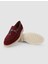 %100 Hakiki Deri Bordo Süet Kadın Loafer 4