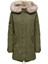 Haki Kadın Kaban Onlnewmay Fur Canvas Parka cc Otw 1