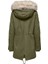 Haki Kadın Kaban Onlnewmay Fur Canvas Parka cc Otw 2
