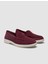 %100 Hakiki Deri Bordo Süet Kadın Loafer 2