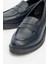 Lacivert Kadın Süet Loafer 139-03 3