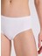 5’li Beyaz Pamuk Elastan Karışımı Midi Boy Kadın Slip Olıvıa Mıdı 5