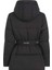 Siyah Kadın Dik Yaka Standart Fit Puffer Mont Logo Belt Short Puffer 3