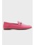 F03 Pembe Cilt Hakiki Deri Kadın Loafer Ayakkabı 1
