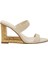 Kırık Beyaz Kadın Topuklu Sandalet KP2940 1