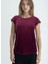Kırmızı Bisiklet Yaka Pamuklu Kadın Kısa Kollu T-Shirt Betty 2