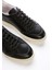 Siyah-Ten Kadın Deri Sneaker 957 39683 Bn Ayk Y23 4