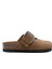 14444 Ch-Kifidis Soft Step Kadın Süet Deri Sabo Mantar Terlik 36-41 1