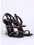 Siyah-Altın Kadın Deri Topuklu Ayakkabı Fondo Ladyj W5B Shoes 5