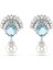 5680301 Swarovski Küpe Idyllıa E:pe Drop Pearl Aqua/rhs 1