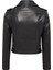 Eliza Kadın Siyah Biker Kısa Deri Ceket 25SGD5299VE 2