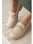 Lance Premium Kadın Bej Loafer 3